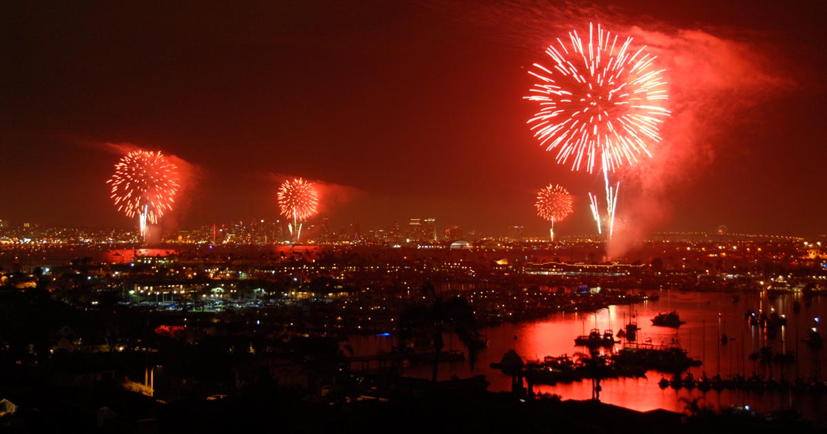 San Diego's Big Bay Boom Fireworks Display - 4th of July